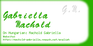 gabriella machold business card